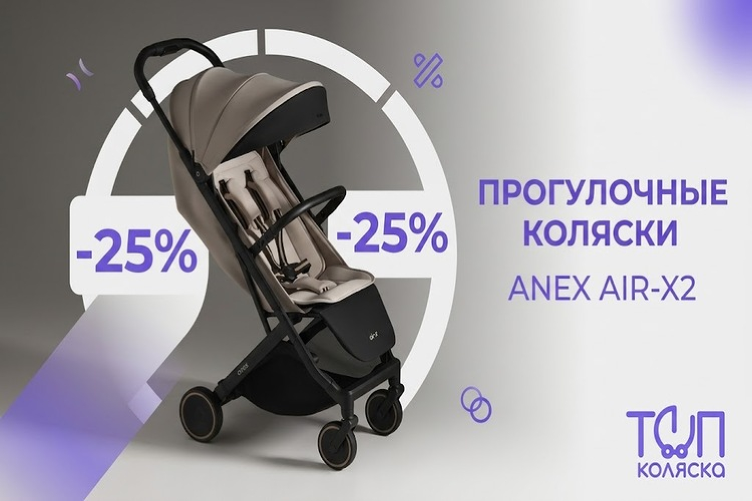 Горячее предложение! Скидка 25% на прогулочные коляски Anex Air-X2!