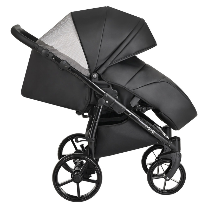 Коляска 2 в 1 Tutis Novo Leather 2023, Black (Черный)