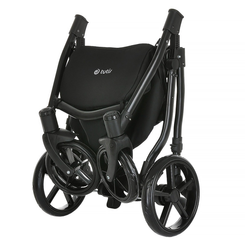 Коляска 2 в 1 Tutis Novo Leather 2023, Black (Черный)