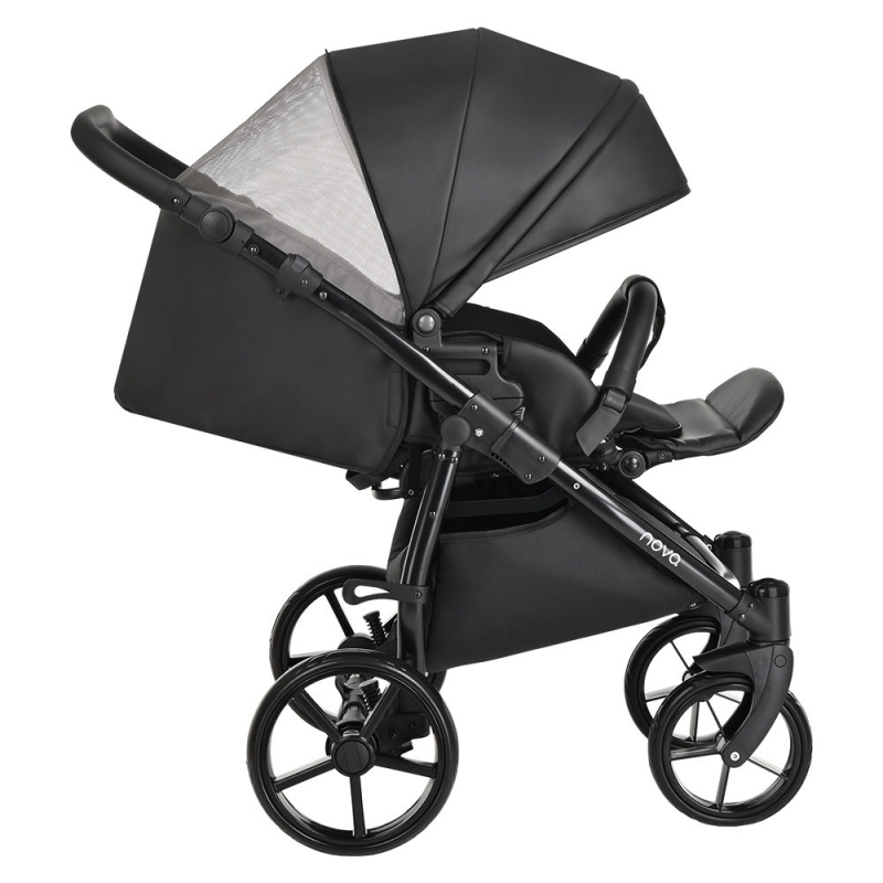 Коляска 2 в 1 Tutis Novo Leather 2023, Black (Черный)