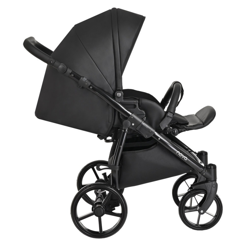 Коляска 2 в 1 Tutis Novo Leather 2023, Black (Черный)