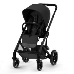 Коляска прогулочная Cybex Balios S Lux New 2023 шасси Black, Moon Black (Черный / шасси Черный)