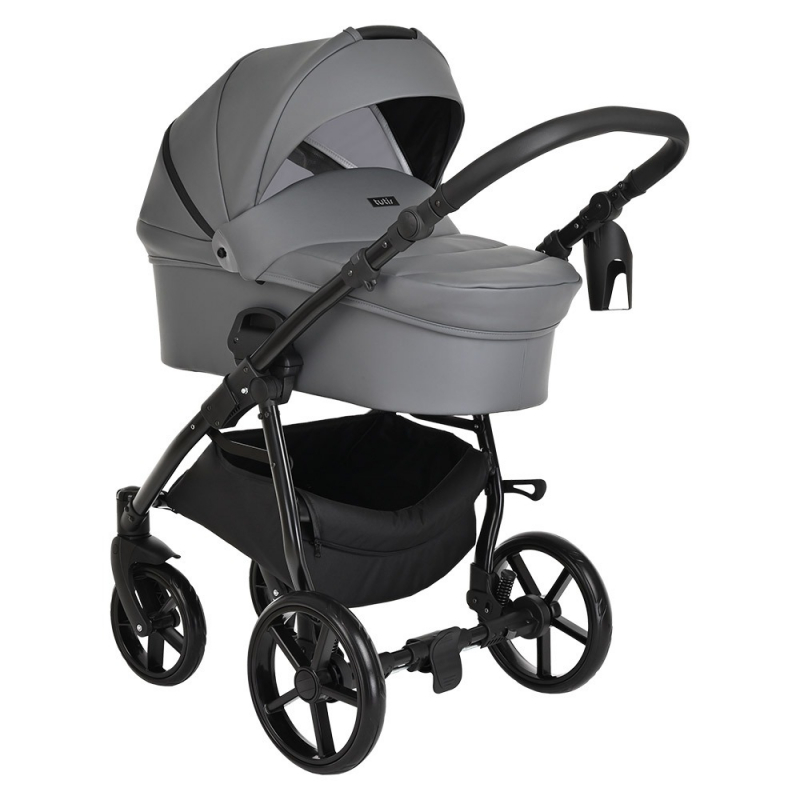 Коляска 2 в 1 Tutis Novo Leather 2023, Dark Grey (Темно-серый)