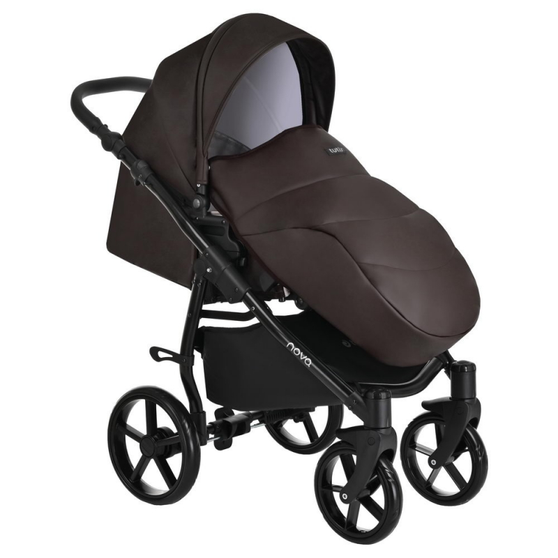 Коляска 2 в 1 Tutis Novo Leather 2023, Brown (Коричневый)
