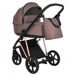 Коляска 2 в 1 Roan Sol Luxury, Cocoa шасси Rose Gold (Коричневый)