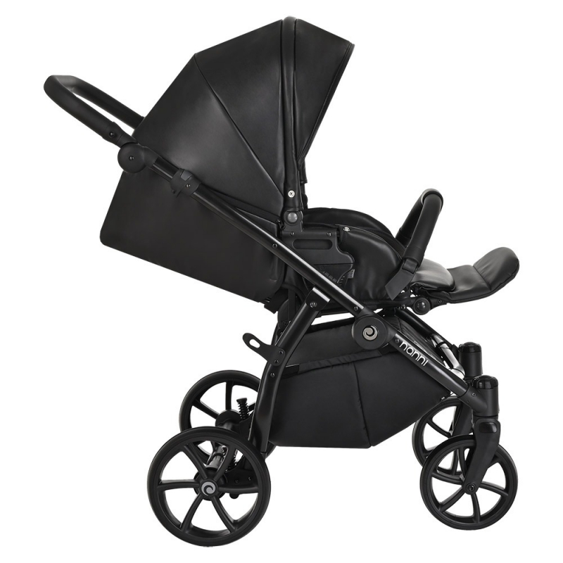Коляска 2 в 1 Tutis Nanni Leather 2023, Черный (699)