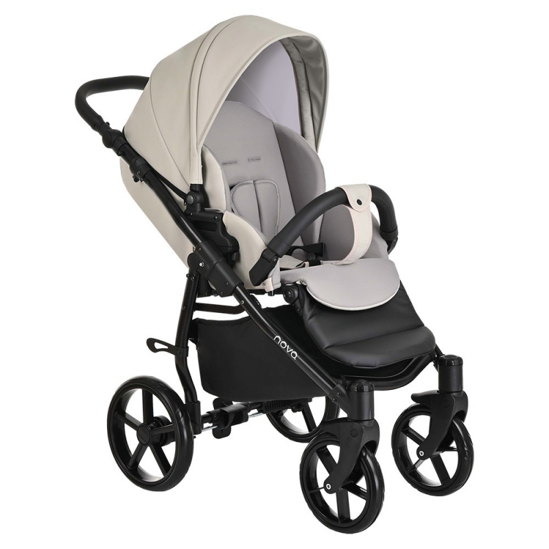 Коляска 2 в 1 Tutis Novo Leather 2023, Light Grey (Светло-серый)