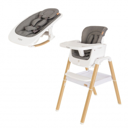 Стульчик для кормления Tutti Bambini Nova, White / Oak (Белый / Дуб)